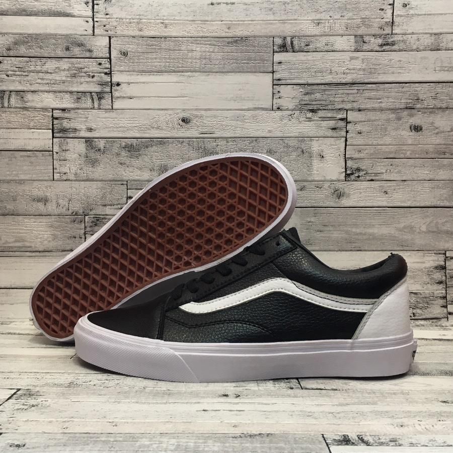 Кеды Vans Old Skool Black White Leather 5178 фото