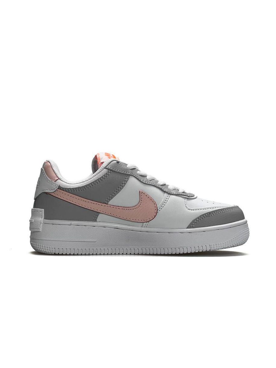 Кросівки Nike Air Force 1 Shadow White Grey Pink 6663 фото