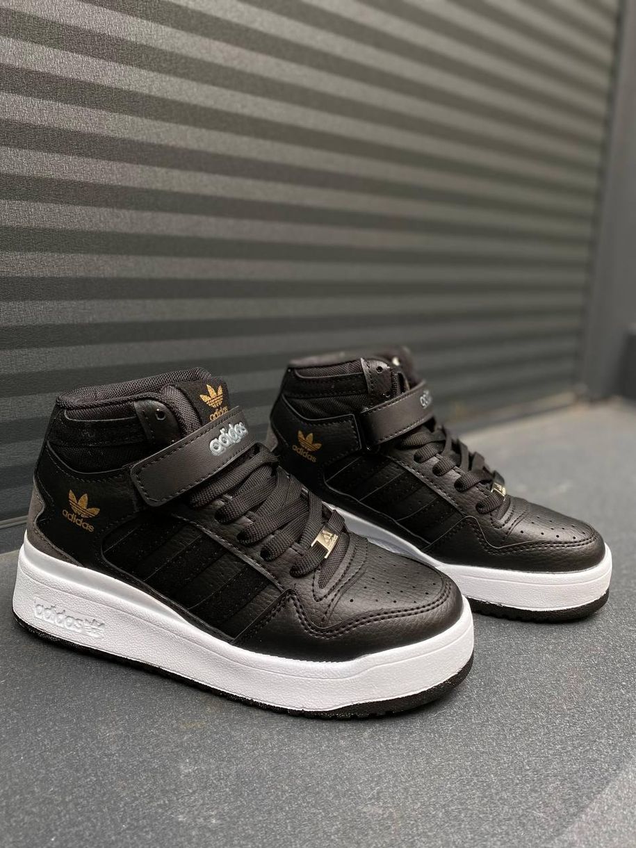 Кросівки Adidas Forum High Black White 8602 фото