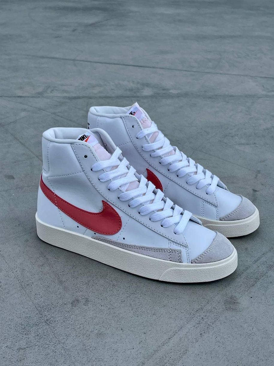 Кроссовки Nike Blazer White «Coral Logo» 977 фото