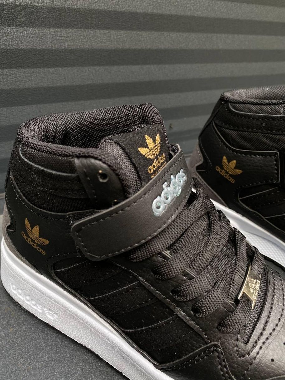 Кросівки Adidas Forum High Black White 8602 фото