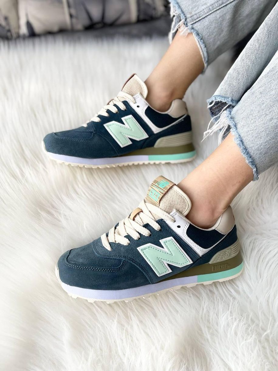 Кроссовки New Balance 574 Blue Turquoise 7128 фото