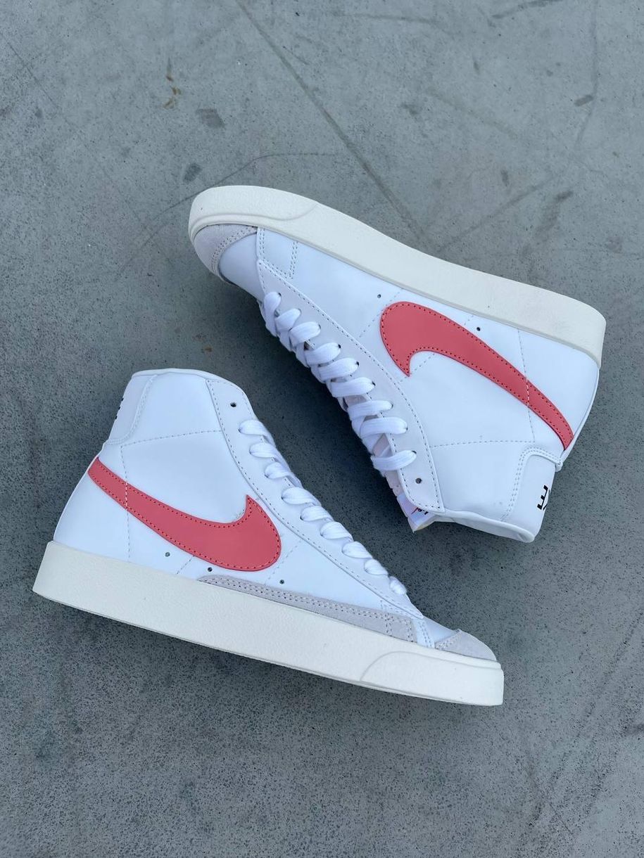 Кроссовки Nike Blazer White «Coral Logo» 977 фото