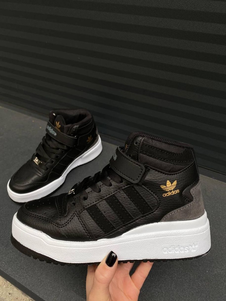 Кросівки Adidas Forum High Black White 8602 фото