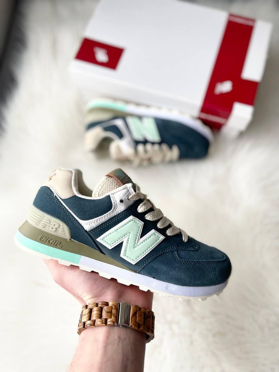 Кроссовки New Balance 574 Blue Turquoise 7128 фото