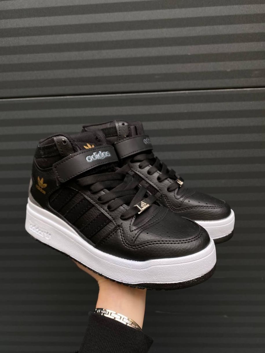 Кросівки Adidas Forum High Black White 8602 фото