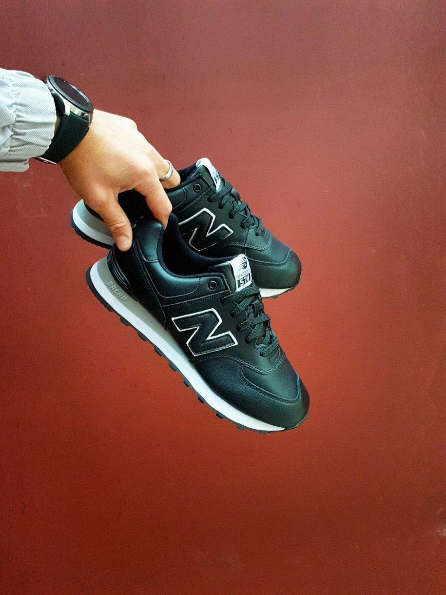 Кроссовки New Balance 574 Black Leather 6173 фото