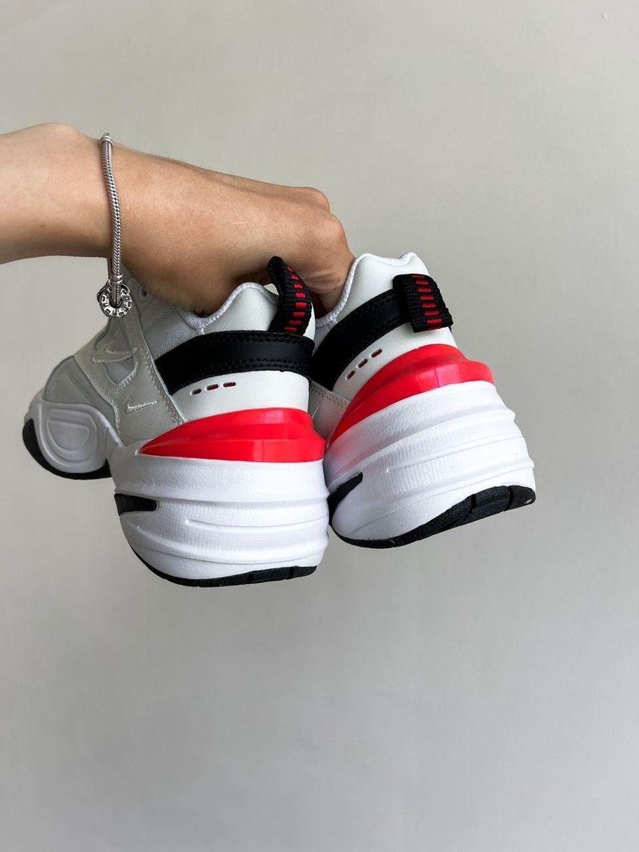 Кросівки Nike M2K Tekno White Black Red 1193 фото