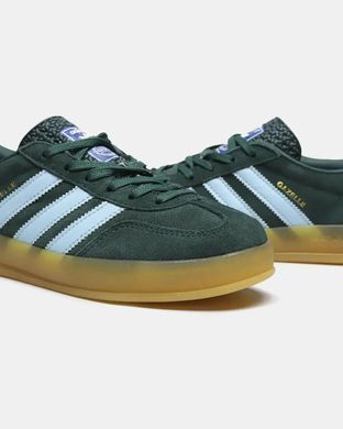 Adidas Gazelle Indoor Dark Green Light Blue