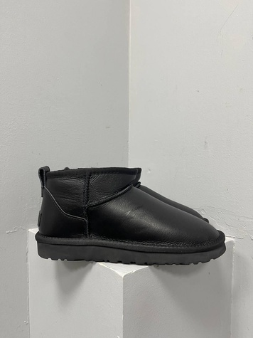 Зимові чоботи Ugg Ultra Mini Black Leather, 36