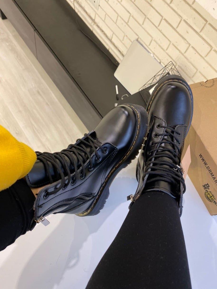 Зимові Черевики Dr. Martens 1460 JADON High Fur Black No Logo 2 (Змейка) 4285 фото