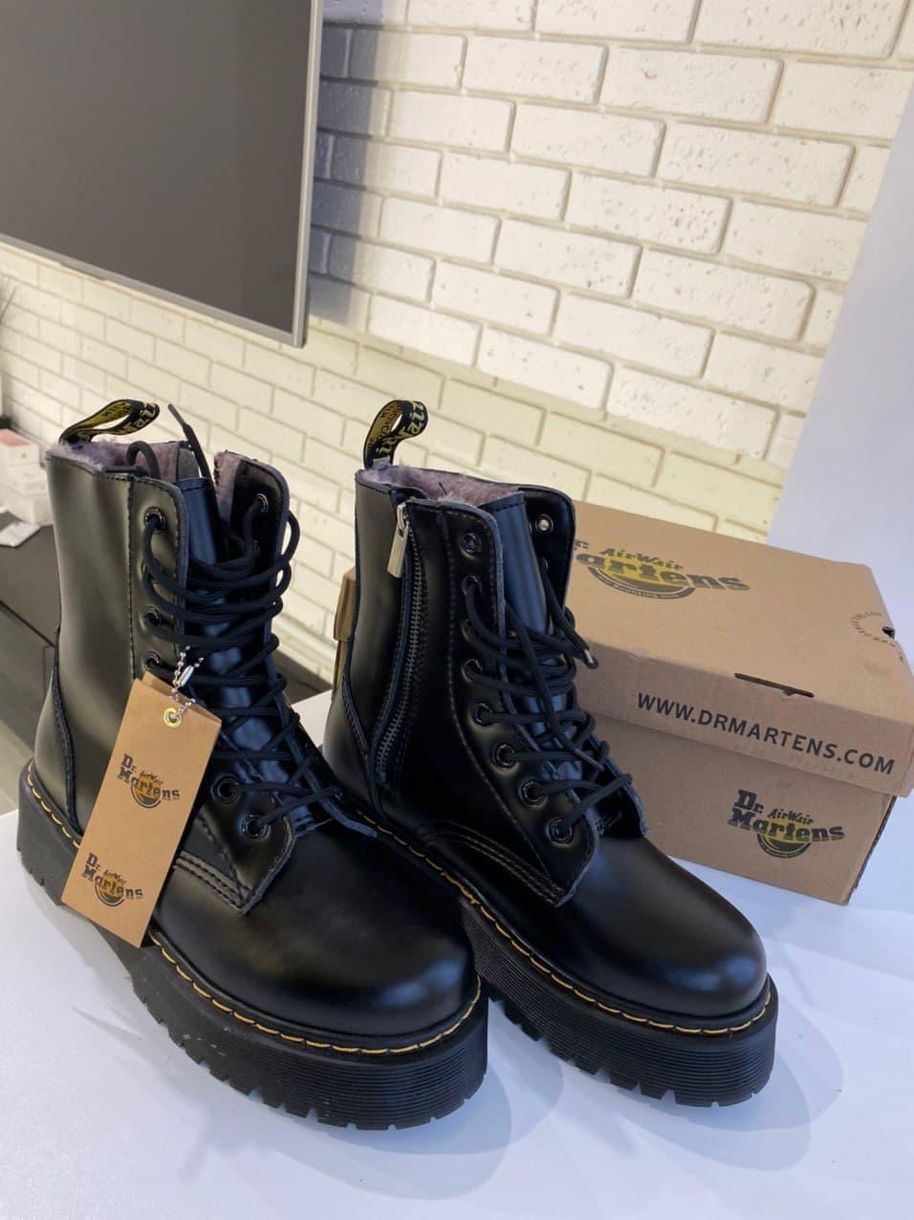 Зимові Черевики Dr. Martens 1460 JADON High Fur Black No Logo 2 (Змейка) 4285 фото