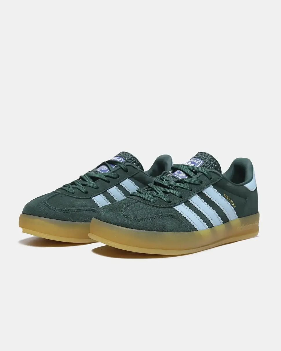 Adidas Gazelle Indoor Dark Green Light Blue