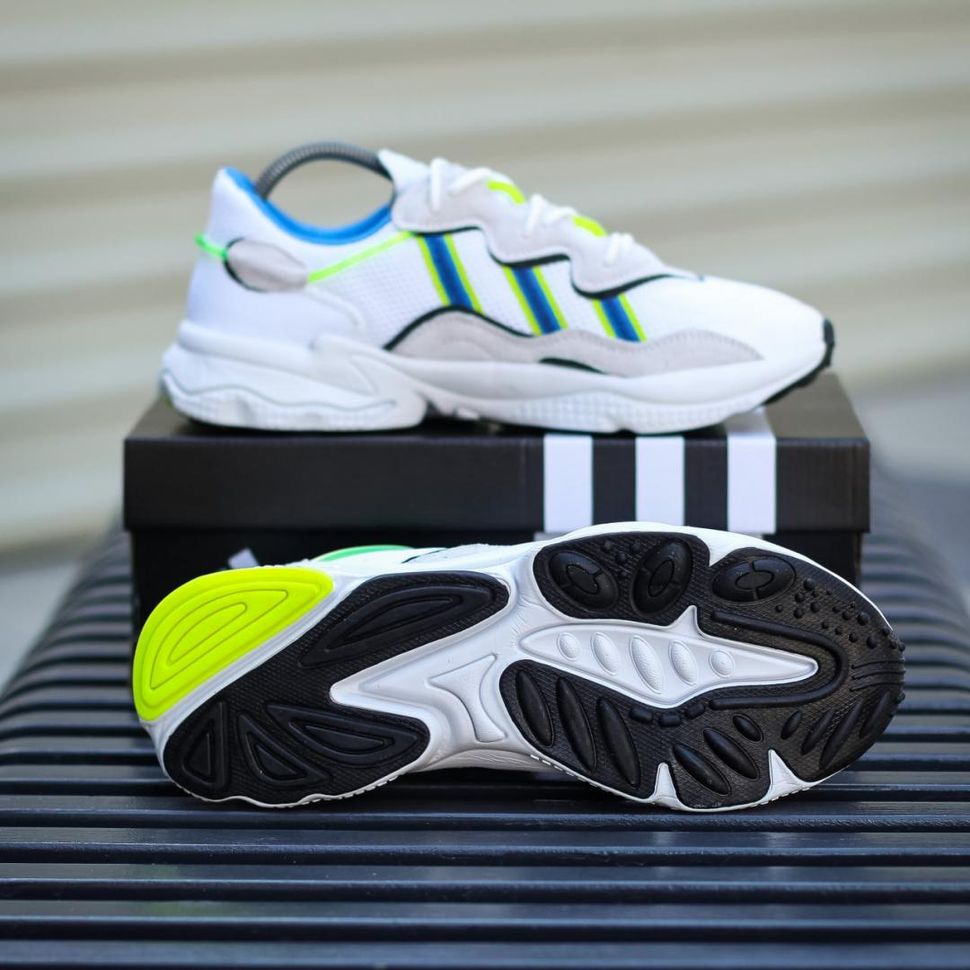 Кросівки Adidas Ozweego White Green 8939 фото