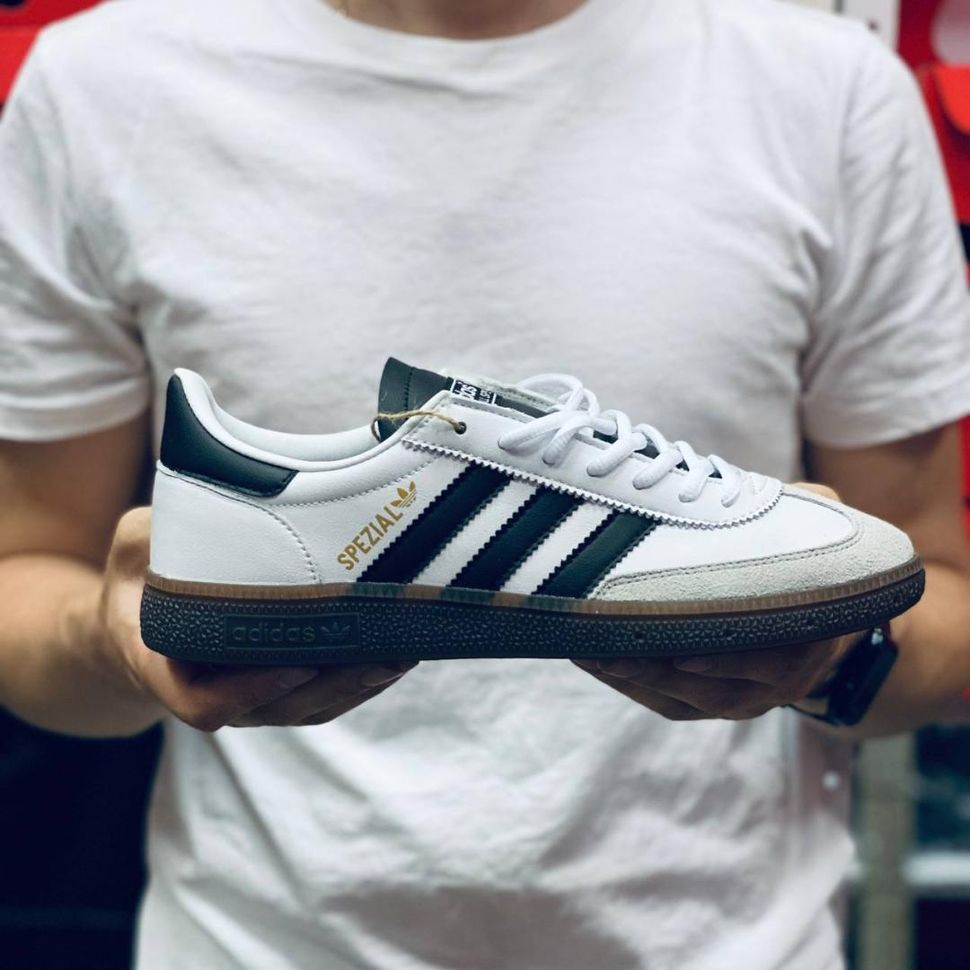 Кеди білі з чорним Adidas Spezial Handball 11111 фото