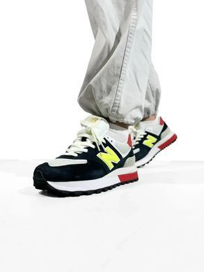 New Balance 574 Legacy Navy Yellow Red