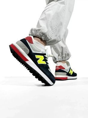 New Balance 574 Legacy Navy Yellow Red