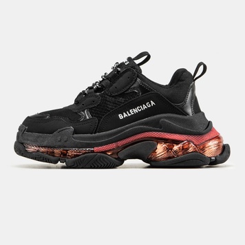 Кросівки Balenciaga Triple S Clear Sole Black Red 2.0 3463 фото