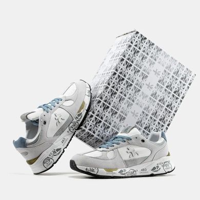 Premiata Mase White Grey Blue