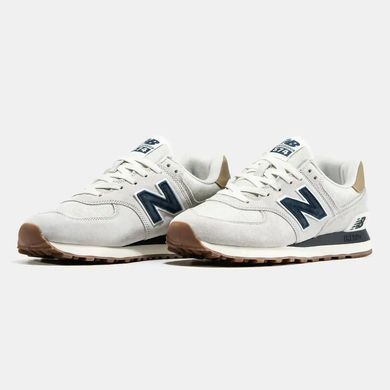 New Balance 574 Beige Navy Brown