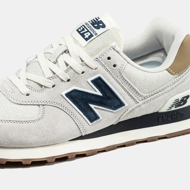 New Balance 574 Beige Navy Brown