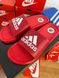 Шльопанці Adidas Red «White Logo» 3326 фото 3