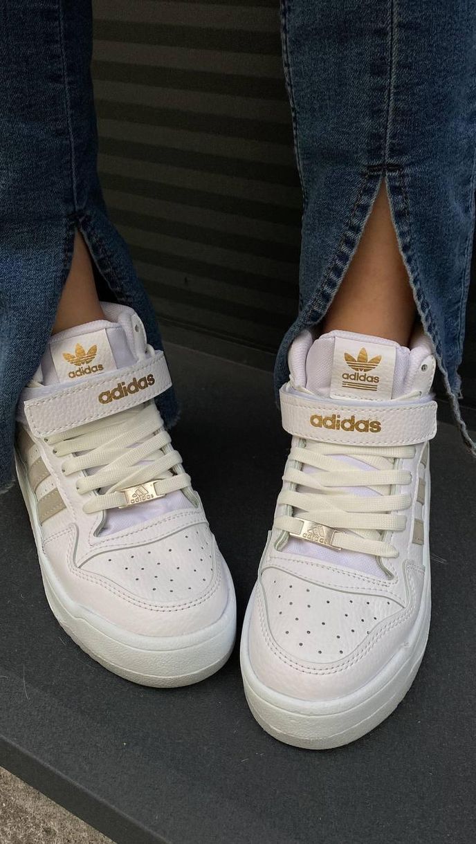 Кросівки Adidas Forum High White Beige 8650 фото