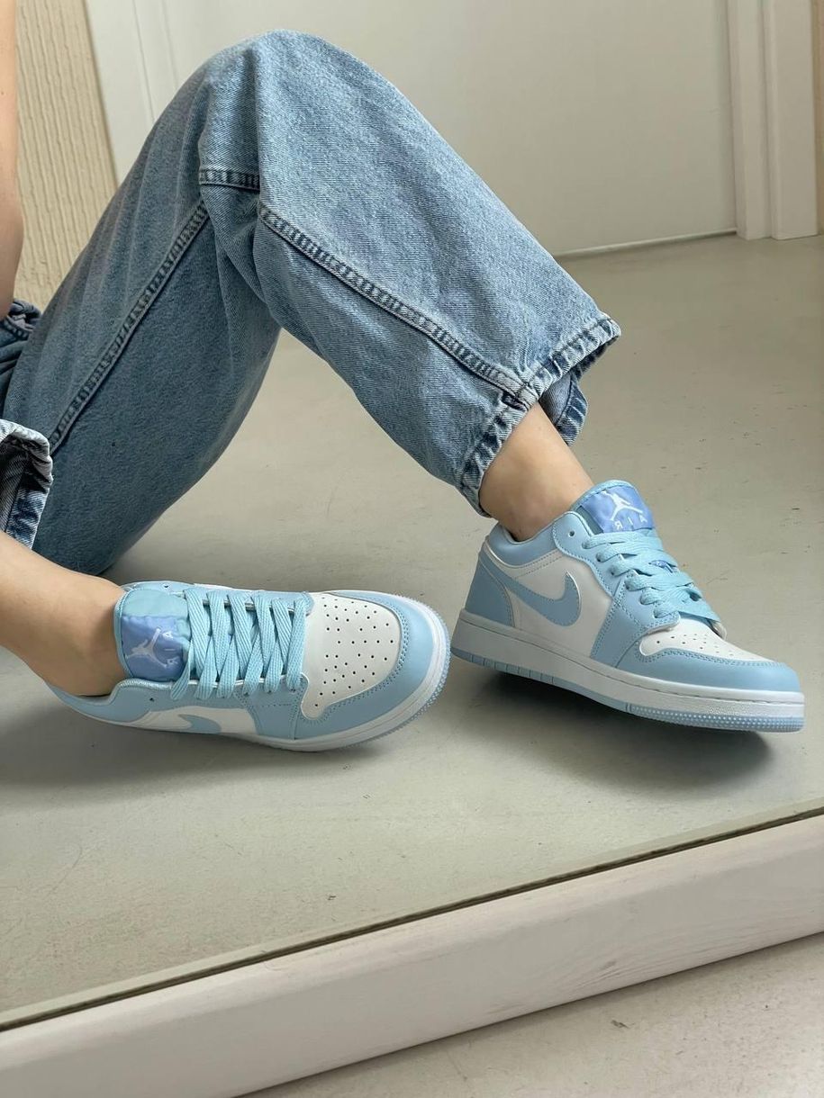 Баскетбольні кросівки Nike Air Jordan Retro 1 Blue White 7627 фото
