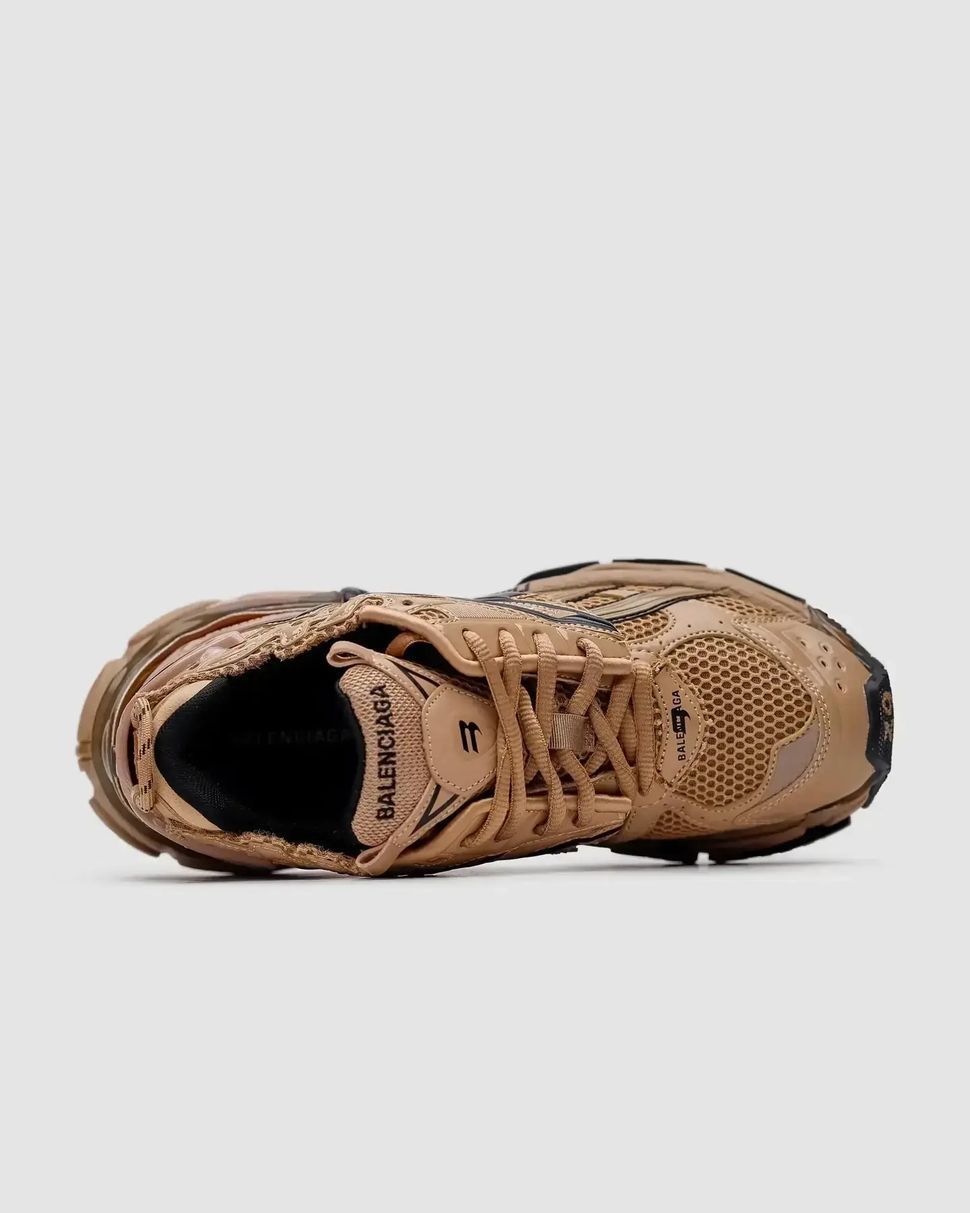 Balenciaga Runner Beige Nylon Sneakers, 36