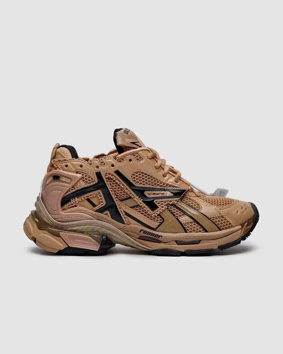 Balenciaga Runner Beige Nylon Sneakers, 36