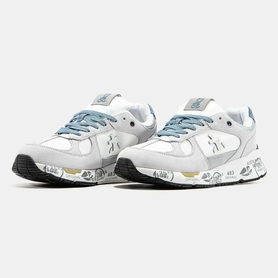Premiata Mase White Grey Blue