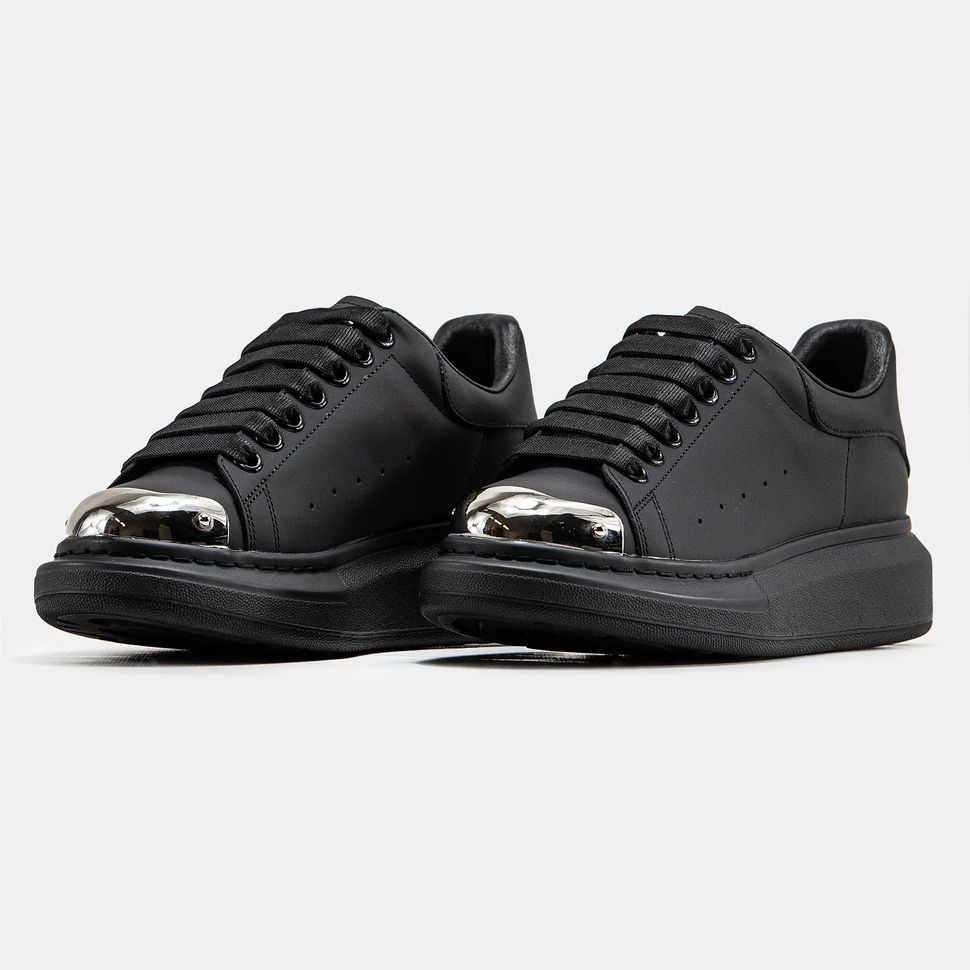 Alexander McQueen Oversized Black Silver, 36