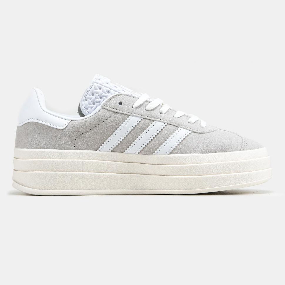 Кеды Adidas Gazelle Bold Grey White 2386 фото