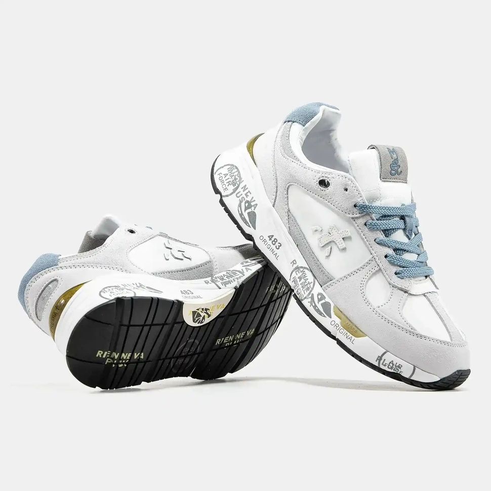 Premiata Mase White Grey Blue