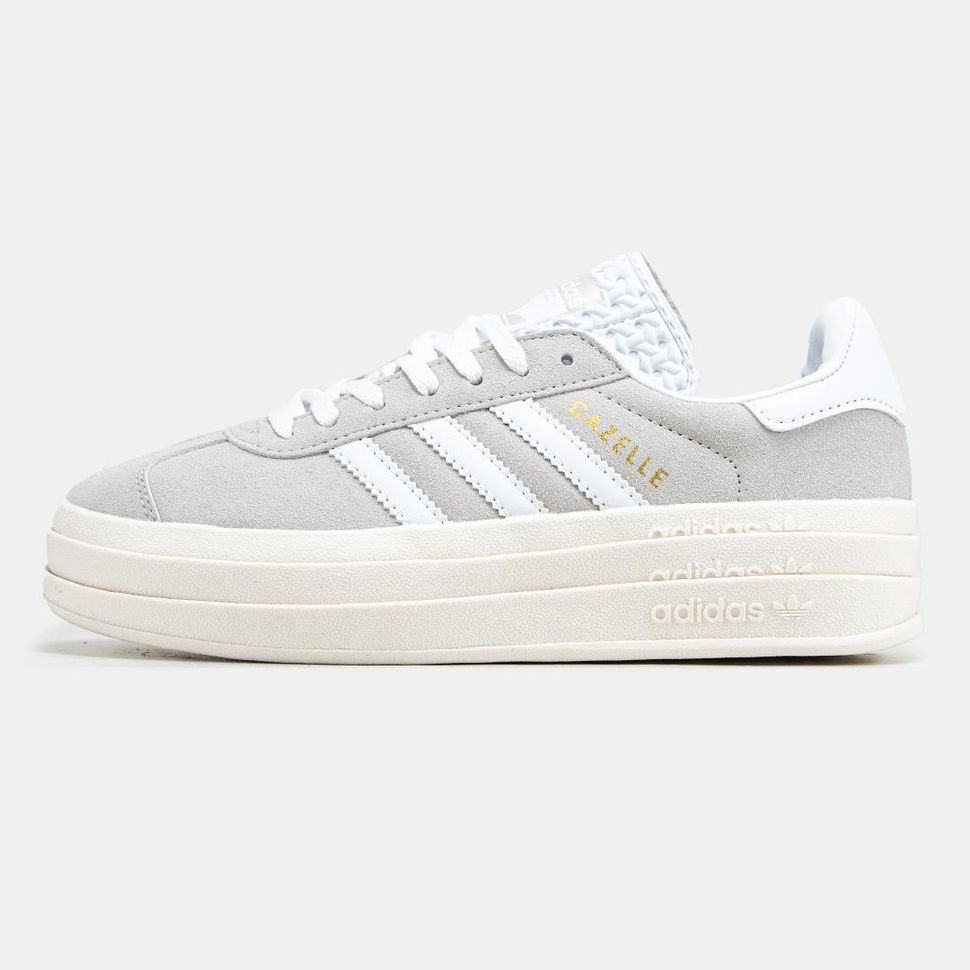 Кеды Adidas Gazelle Bold Grey White 2386 фото