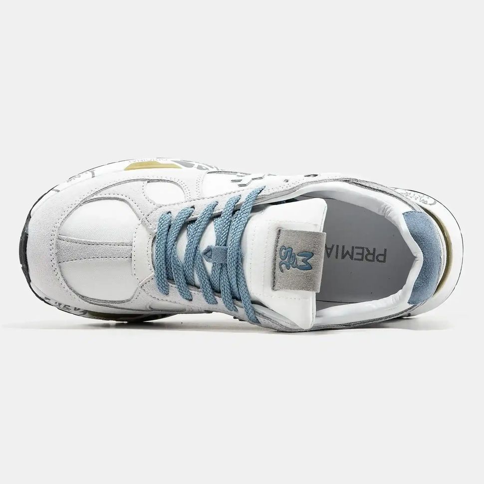 Premiata Mase White Grey Blue