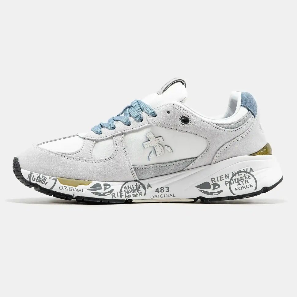 Premiata Mase White Grey Blue