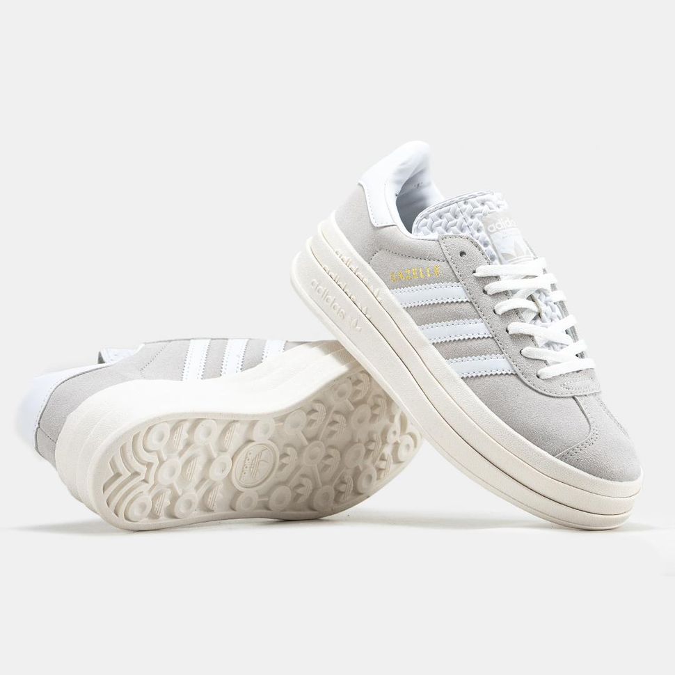 Кеды Adidas Gazelle Bold Grey White 2386 фото