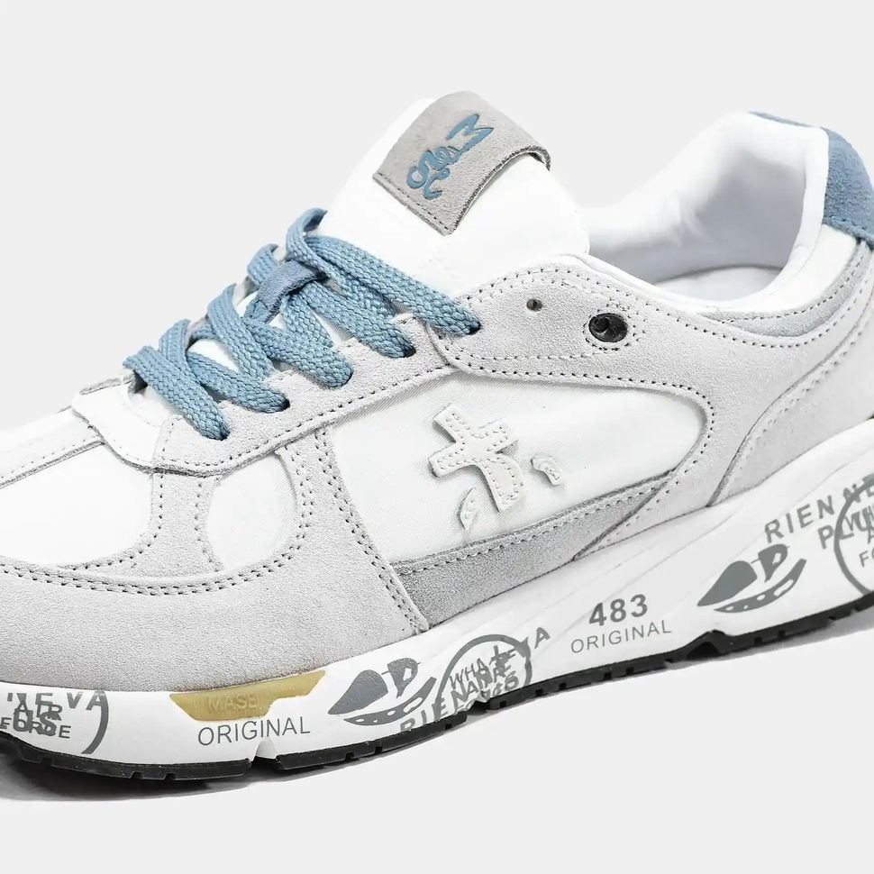 Premiata Mase White Grey Blue