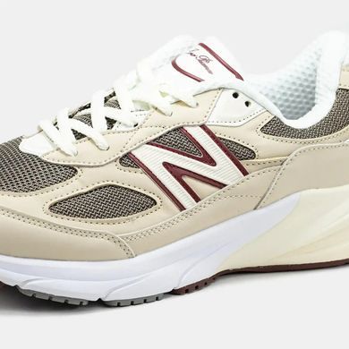 New Balance 990v6 x Loro Piana Raw Cashew Red