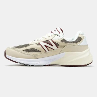New Balance 990v6 x Loro Piana Raw Cashew Red