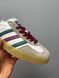 Кеды Adidas x Gucci Gazelle White Green Red 9277 фото 4