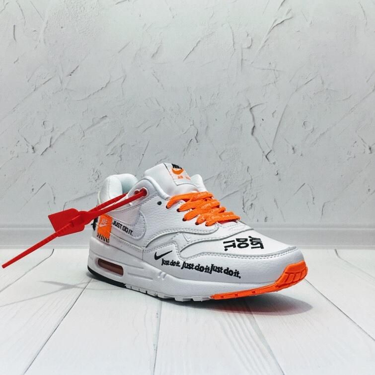 Кросівки Nike Air Max 87 Just DO IT White Orange 541 фото