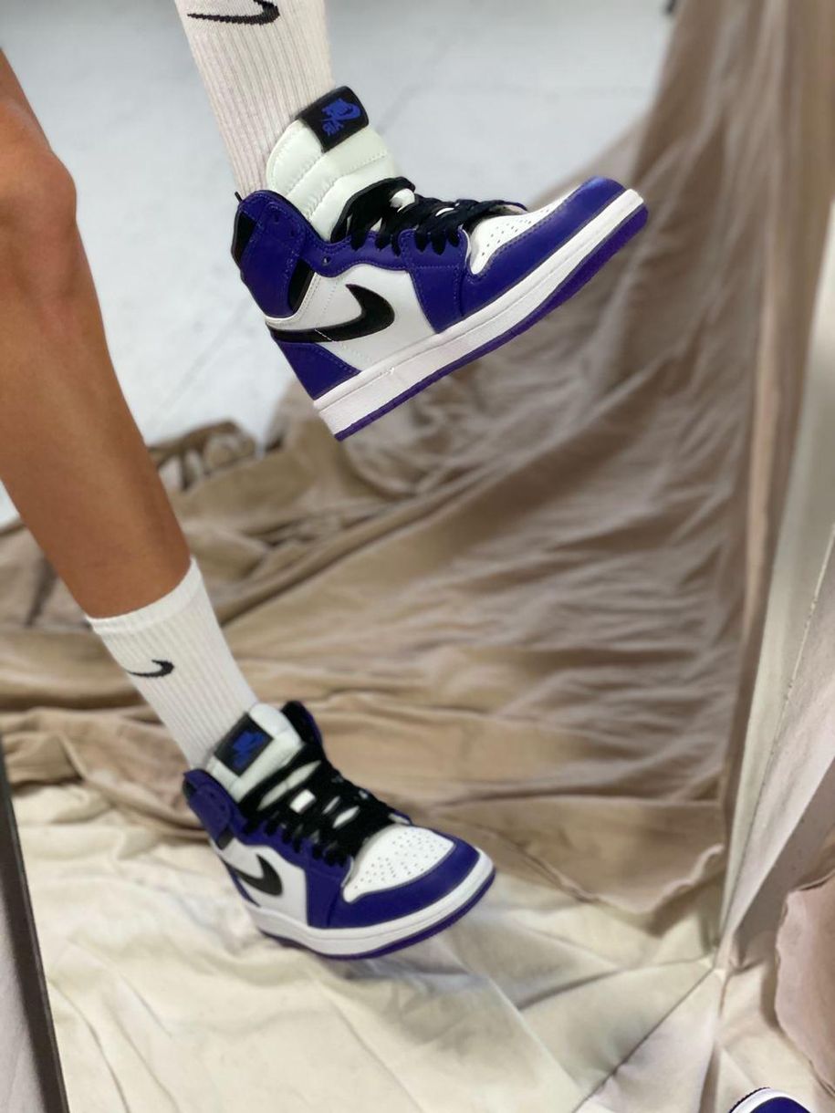 Nike Air Jordan 1 Retro High Violet White Black 1 2067 фото