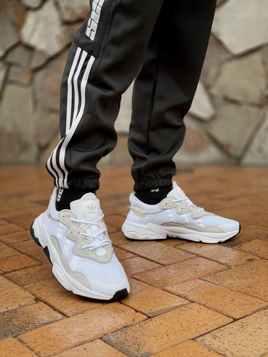 Кроссовки Adidas Ozweego Adiprene Pride White Beige Black 2708 фото