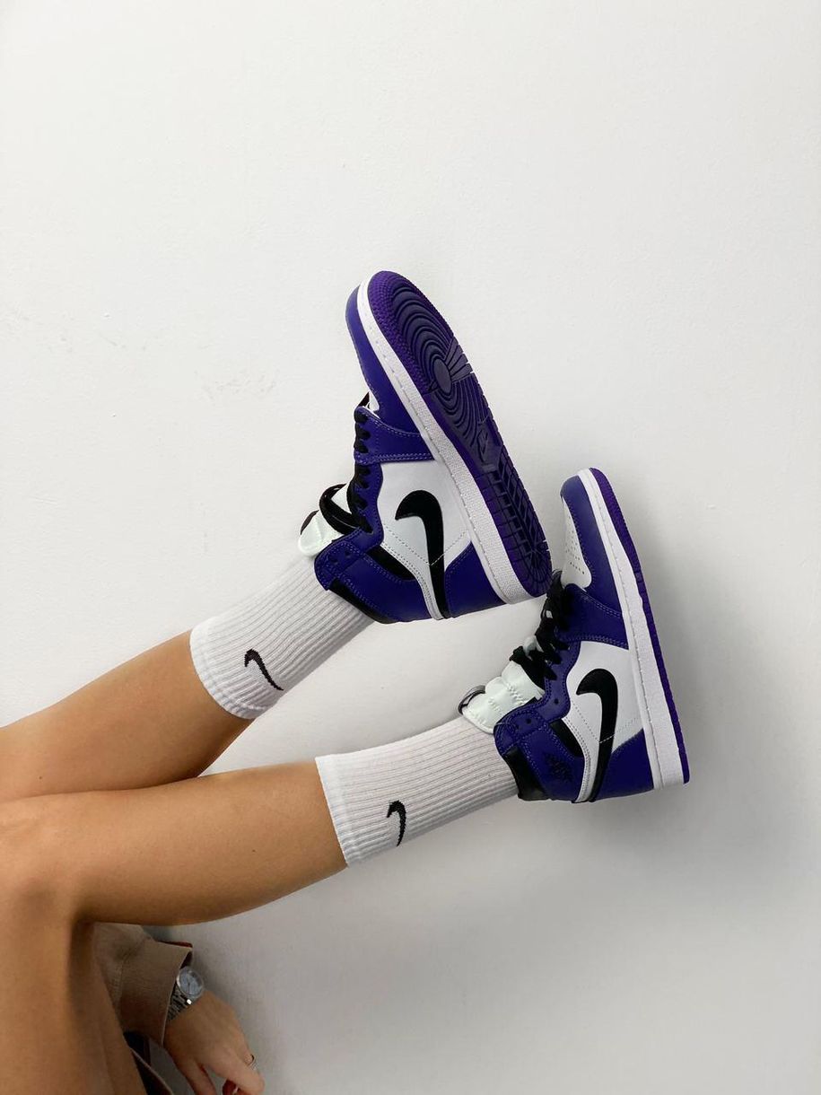 Nike Air Jordan 1 Retro High Violet White Black 1 2067 фото