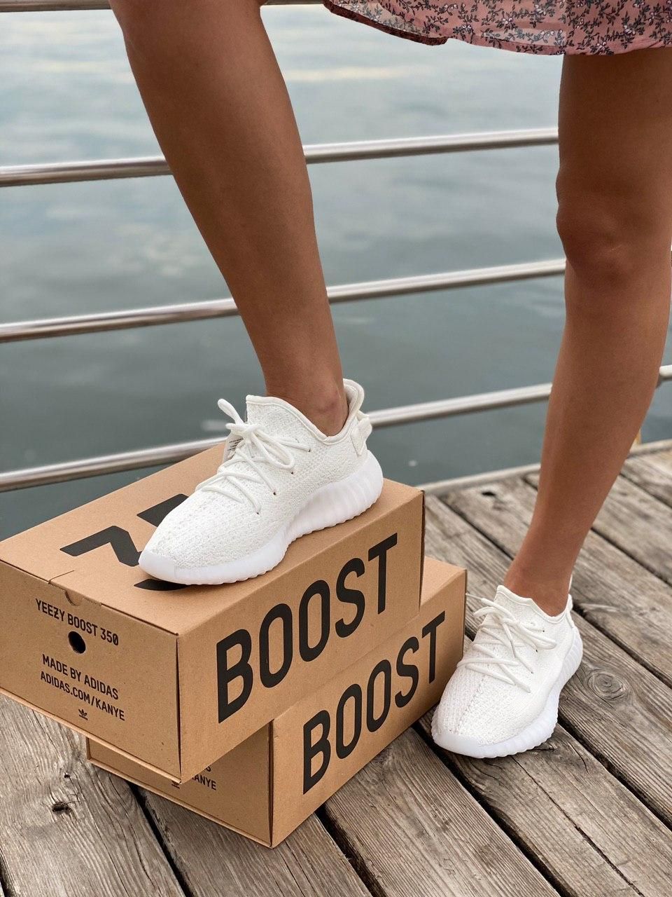 Yeezy boost cheap triple white adidas