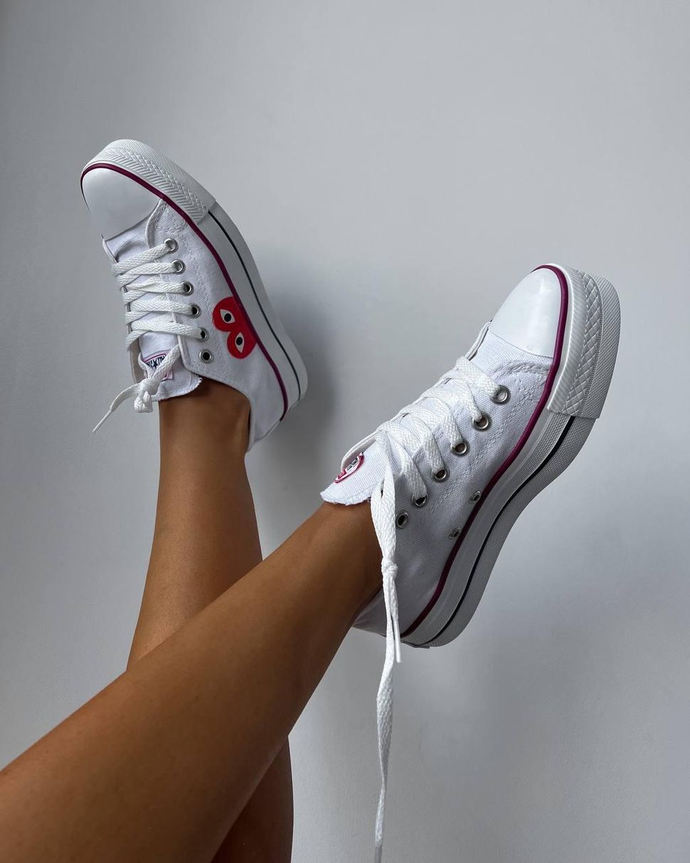 Кеди Comme Des Garçons Play White Low 4761 фото