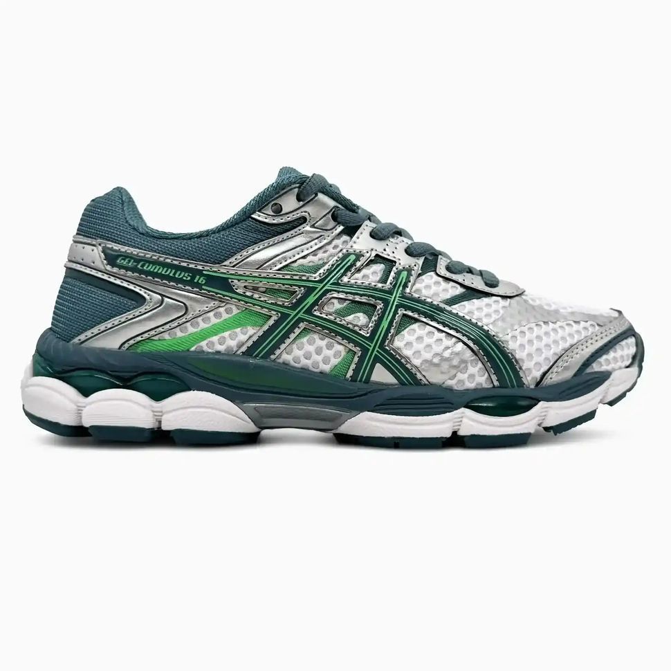 Asics Gel-Cumulus 16 White Ironclad Green, 36