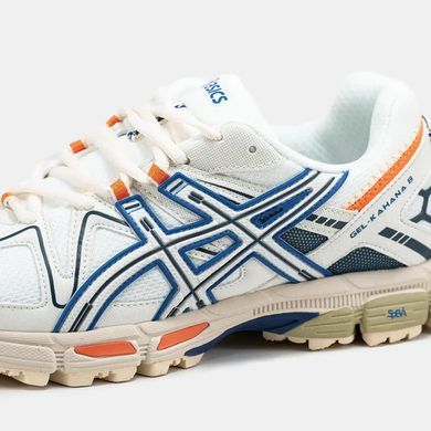 Asics Gel-Kahana 8 White Navy Orange